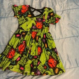 Kids Oogie Boogie Costume Dress - Green and Black